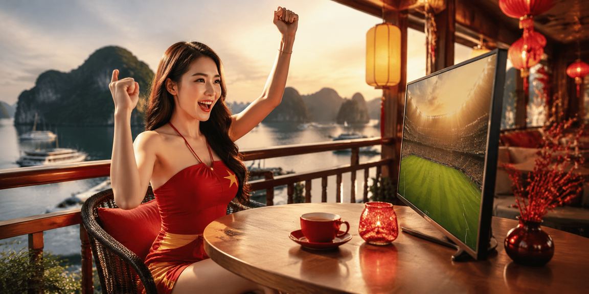 Người chơi esports tại vịnh Hạ Long theo dõi kèo Liên Minh Huyền Thoại bên cốc cà phê
